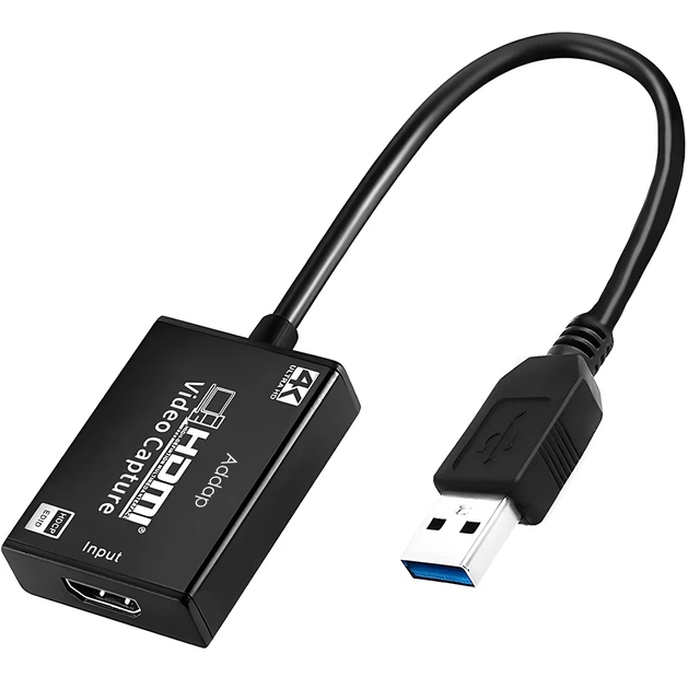Внешняя карта видеозахвата HDMI-USB 3.0 Addap VCC-05 4К черная - Фото 10 Внешняя карта видеозахвата HDMI-USB 3.0 Addap VCC-05 4К черная - изображение 10