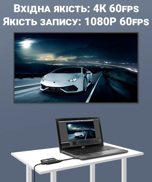 Внешняя карта видеозахвата Addap VCC-04 HDMI-USB 4K алюминий черный - Фото 9 Внешняя карта видеозахвата Addap VCC-04 HDMI-USB 4K алюминий черный - изображение 9