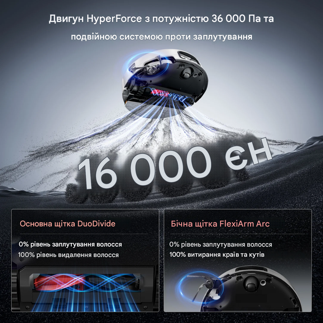 Робот-пилосос з вологим прибиранням RoboRock Saros 20 Sonic Black - зображення 3