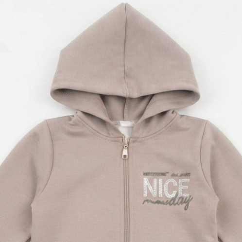 Детский спортивный костюм "Nice" для девочки 92-98 кофе с молоком 4511 - Фото 5 Детский спортивный костюм "Nice" для девочки 92-98 кофе с молоком 4511 - изображение 5