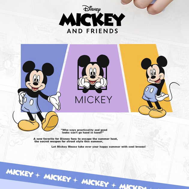 Мини-вентилятор DISNEY / Мощный портативный ручной вентилятор с длительным временем работы, для путешествий, с USB-зарядкой, для офиса и рабочего стола, GD12, белый. - изображение 6