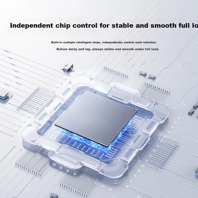 Док-станция Aigo JZ04 Type-C с USB-хабом, HDMI, VGA, 4K 30 Гц и питанием PD 100 Вт, металлический корпус - изображение 6