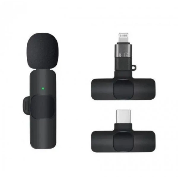 Петличный беспроводной микрофон K8 для смартфона iPhone / Android Type-C, мини микрофон для блогера, записи видео, стриминга, TikTok, YouTube, с шумоподавлением - изображение 3