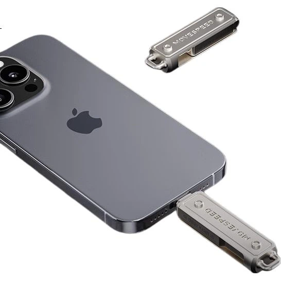 Флеш-накопитель MOVE SPEED 64 ГБ с двумя интерфейсами USB и портами Type-C/USB3.2, высокоскоростной флеш-накопитель большой емкости для телефонов и компьютеров, расширения памяти для телефонов Apple, использования в офисе и учебе, Lingji Ultra - изображение 3