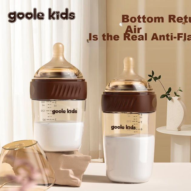 Бутылочка Goole Kids стеклянная антиколиковая с широкой соской для детей 0-1 месяца - изображение 4