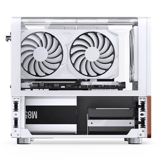Корпус для настольного ПК JONSBO V12, белый, формат MATX, Type-C Gen2 10 Гбит/с, отделка орех, объем 23 л, блок питания ATX - Фото 11 Корпус для настольного ПК JONSBO V12, белый, формат MATX, Type-C Gen2 10 Гбит/с, отделка орех, объем 23 л, блок питания ATX - изображение 11