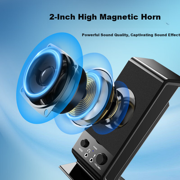Колонка Saida SADA V-112 компьютерная настольная USB с микрофоном и усилением басов - изображение 5