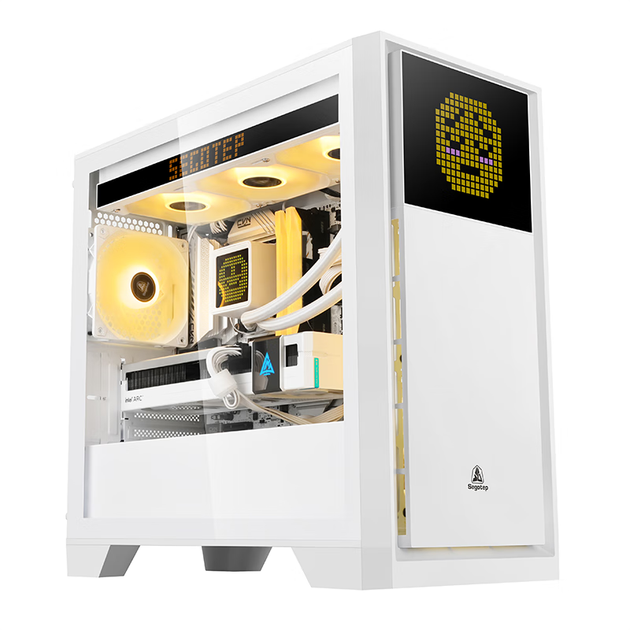 Корпус Segotep Pixel White (светодиодный экран Pixel/синхронизация программного обеспечения Segotep Digital Products/верхний кронштейн для водяного охлаждения 360 мм, компактный корпус для настольного компьютера) - изображение 4