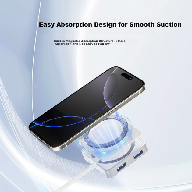 Aigo Type-C магнитная док-станция расширения, USB-концентратор, HDMI-адаптер 4K 60, портативный кардридер, передача данных через порт Type-C 3.0, док-станция расширения PD 100 Вт, JZ06-ST - изображение 5