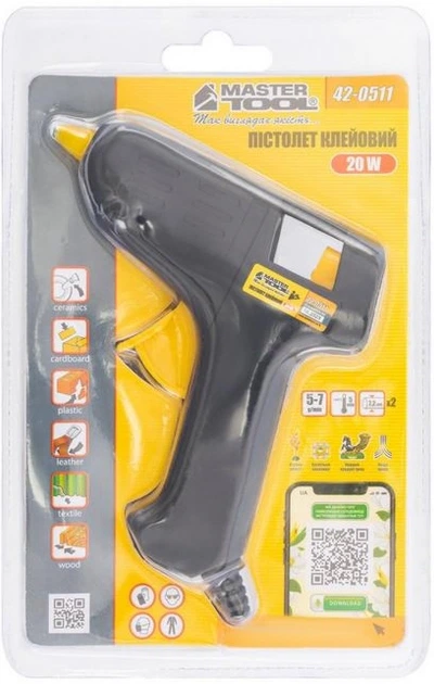 Клейовий пістолет Mastertool Ø 7.2 мм 20 Вт/220 В/50 Гц (42-0511) - зображення 3