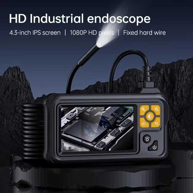 Ендоскоп універсальний для професійного використання з 4.3"IPS HD екраном та жорсткий кабель - изображение 3