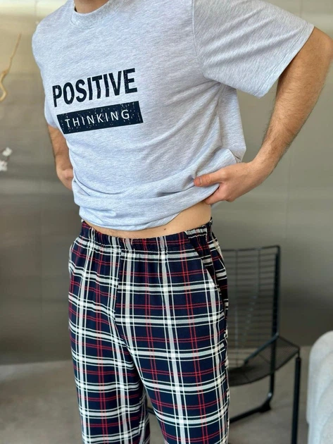 Піжама чоловіча комплект Positive thinking XL (штани+футболка) T350 - зображення 6