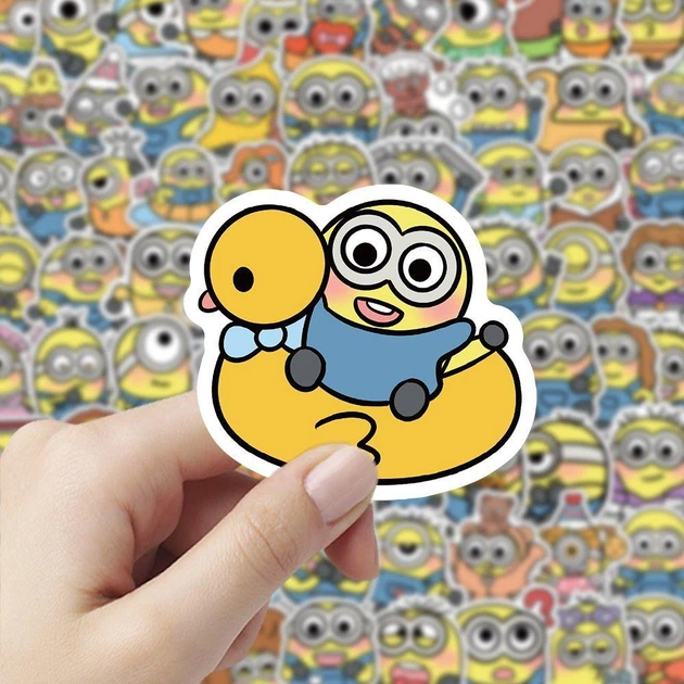 Стикеры Миньоны Minions 100 шт 4×4 см - Фото 5 Стикеры Миньоны Minions 100 шт 4×4 см - изображение 5