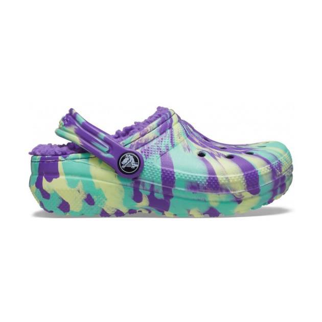 Дитячі крокси для дівчинки Crocs Classic Lined Marbled Clog Purple (28/29, фіолетовий) - Фото 3 Дитячі крокси для дівчинки Crocs Classic Lined Marbled Clog Purple (28/29, фіолетовий) - изображение 3