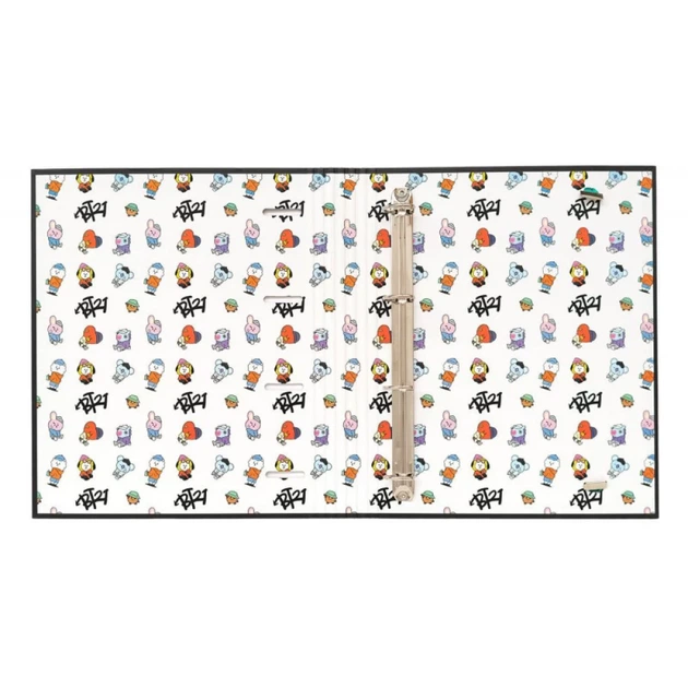 Сегрегатор A4 BT21 Street Mood 4 кільця з гумкою (CBK0104) - Фото 3 Сегрегатор A4 BT21 Street Mood 4 кільця з гумкою (CBK0104) - зображення 3