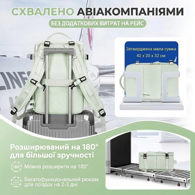 Дорожный рюкзак универсальный N16 White - изображение 6