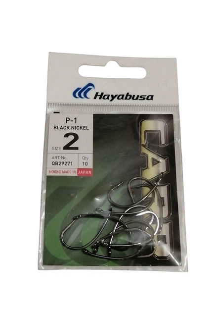 Крючки карповые Hayabusa P1 Black Nickel N° 2 - Фото 1 Крючки карповые Hayabusa P1 Black Nickel N° 2 - зображення 1