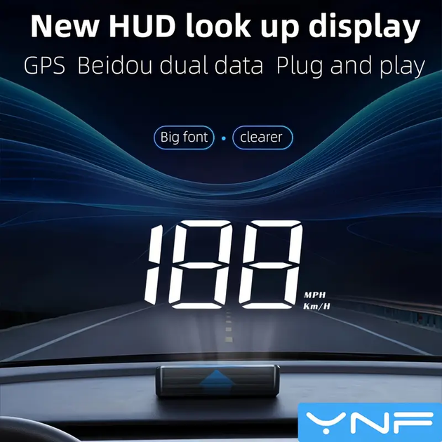 Проекционный дисплей на лобовое стекло HUD V9 GPS / Цифровой спидометр в автомобиль USB 5V - изображение 5