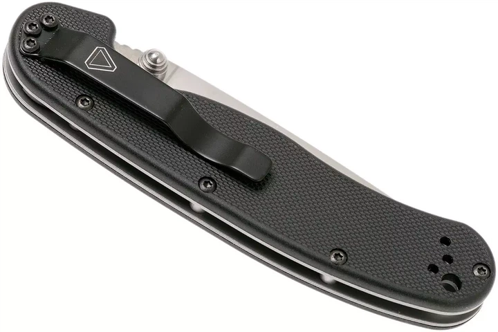 Ніж складаний Ontario Knife RAT II Linerlock, лезо Plain Satin AUS-8, руківя Black GFN, Тайвань, ON8860 - Фото 3 Ніж складаний Ontario Knife RAT II Linerlock, лезо Plain Satin AUS-8, руківя Black GFN, Тайвань, ON8860 - изображение 3