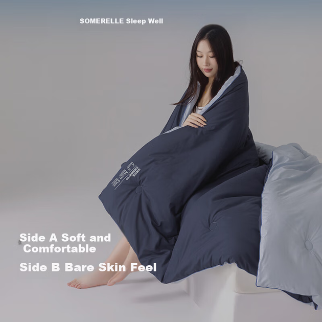 Одеяло SOMERELLE класса А с соевым волокном 10% и хлопковым наполнителем, всесезонное, 3 кг, 200х230 см - изображение 3