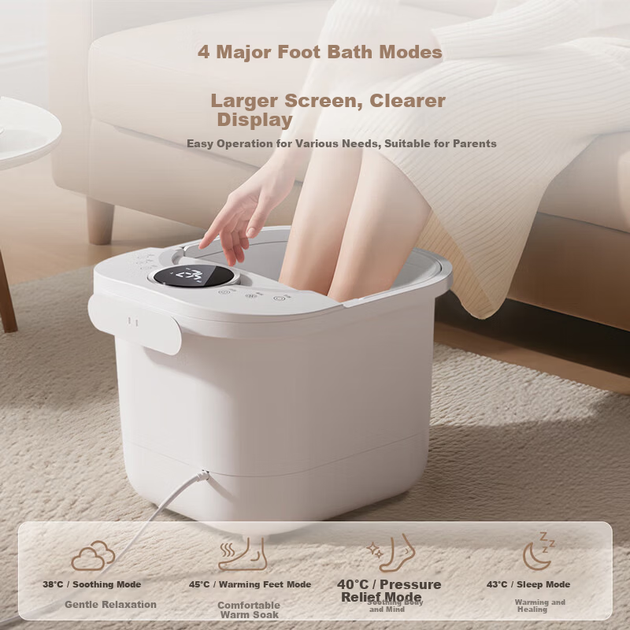 Ванночка Midea ZL206 для ног электрическая с подогревом, поддержанием температуры и массажем - изображение 6