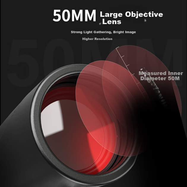 Бинокль Leilong Hunter Shadow 12x50 водонепроницаемый с адаптером для смартфона - изображение 7