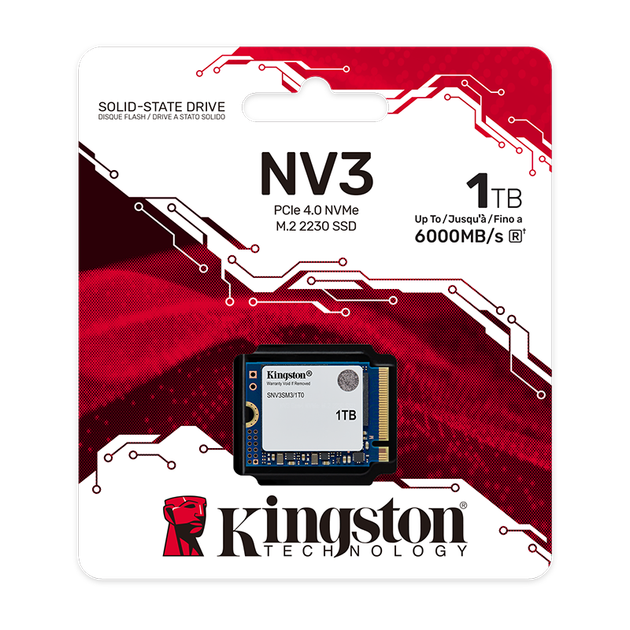 Твердотельный накопитель Kingston SSD 1 ТБ, 2230 M.2 (NVMe PCIe 4.0×4), NV3, совместим с портативными игровыми устройствами SteamDeck/ROG ALLY и ноутбуками. - изображение 9
