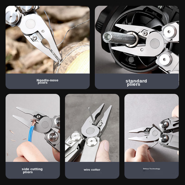 Мультитул NexTool с плоскогубцами, ножницами и ножом для туризма и дома - изображение 11
