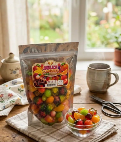 Желейные конфеты 4D Jelly Candies Peelable Fruit Gummies 400 г жевательный мармелад с жидкой начинкой в форме фруктов - изображение 7