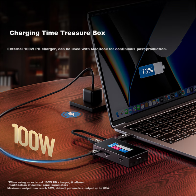 Корпус DOCKCASE Time Capsule 7 в 1 для SSD M.2 NVMe з HDMI, Type-C та картридером, для ноутбука та MacBook - зображення 11