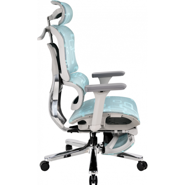 Офисное эргономичное кресло GT Racer B-528 Gray/Blue - изображение 8