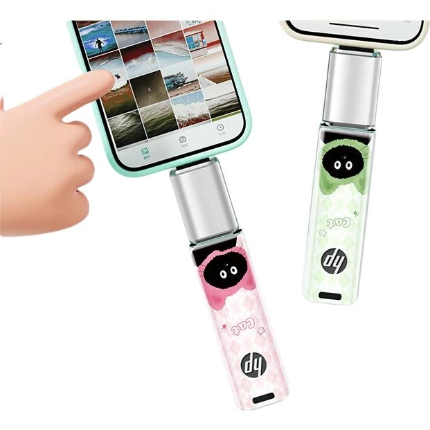 Флеш-накопитель HP 32 ГБ USB 3.2 Strawberry Meow, высокоскоростной, металлический, для милой пары, для резервного копирования данных студентов и офиса, скорость до 230 МБ/с. - изображение 2
