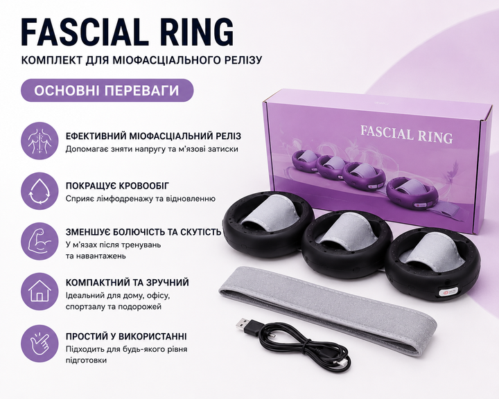 Комплект Fascial Ring для миофасциального релиза и массажа - изображение 2