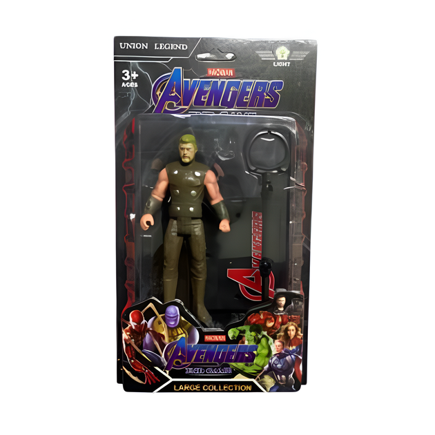 Герой 826-8X1 Тор Marvel Марвел месники війна нескінченності Avengers висота 16 см, підсвічування, стійка, на листі - Фото 1 Герой 826-8X1 Тор Marvel Марвел месники війна нескінченності Avengers висота 16 см, підсвічування, стійка, на листі - зображення 1