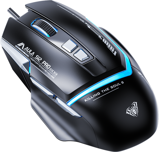 Мышь проводная AULA S12 Pro Black (6948391214375) - изображение 2