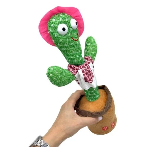 Музична іграшка King Toys Кактус-повторюшка говорящий білий - зображення 2