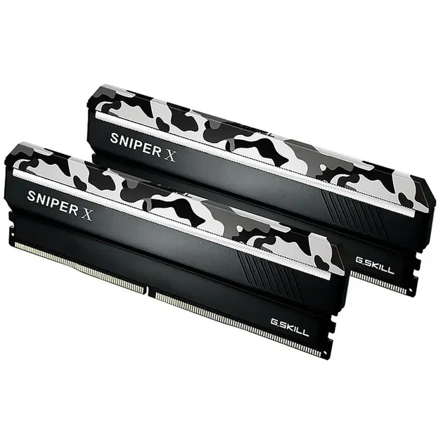 Модуль памяти G.SKILL Sniper X DDR4-3200 16GB (2x8GB) CL16-18-18-38 (F4-3200C16D-16GSXWB) - Фото 1 Модуль памяти G.SKILL Sniper X DDR4-3200 16GB (2x8GB) CL16-18-18-38 (F4-3200C16D-16GSXWB) - изображение 1