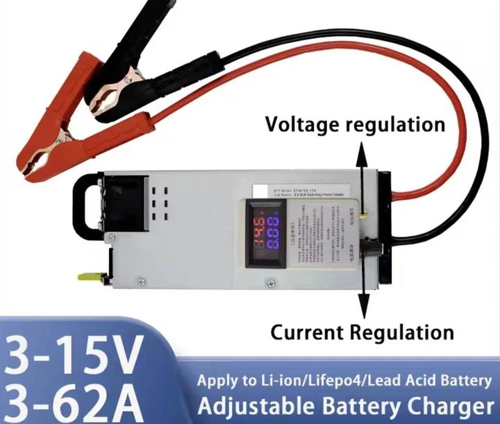 Быстрое регулируемое зарядное устройство 3–15V 3–62A для Li-Ion, LiFePO4, LTO и свинцово-кислотных аккумуляторов - изображение 4