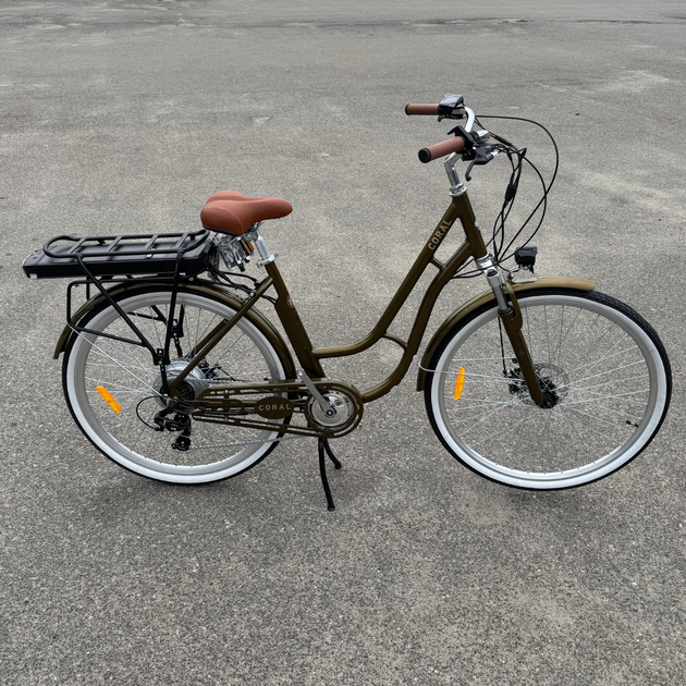 Велосипед с электроприводом 28" AL Dorozhnik eCORAL DD FR рама-19" 48B 13А*ч 500Вт бронзовый - изображение 2