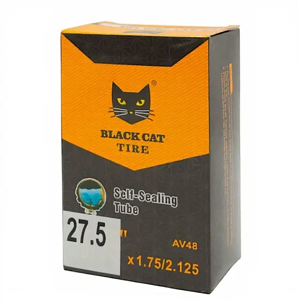 Камера антипрокольная BLACK CAT 27.5 x 1.75 / 2.125 AV (48 мм) с герметиком - Фото 5 Камера антипрокольная BLACK CAT 27.5 x 1.75 / 2.125 AV (48 мм) с герметиком - изображение 5
