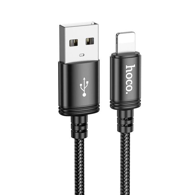 Кабель Hoco X89 USB-A to Lightning 2.4A 2m Black (6942007646451) - Фото 1 Кабель Hoco X89 USB-A to Lightning 2.4A 2m Black (6942007646451) - изображение 1