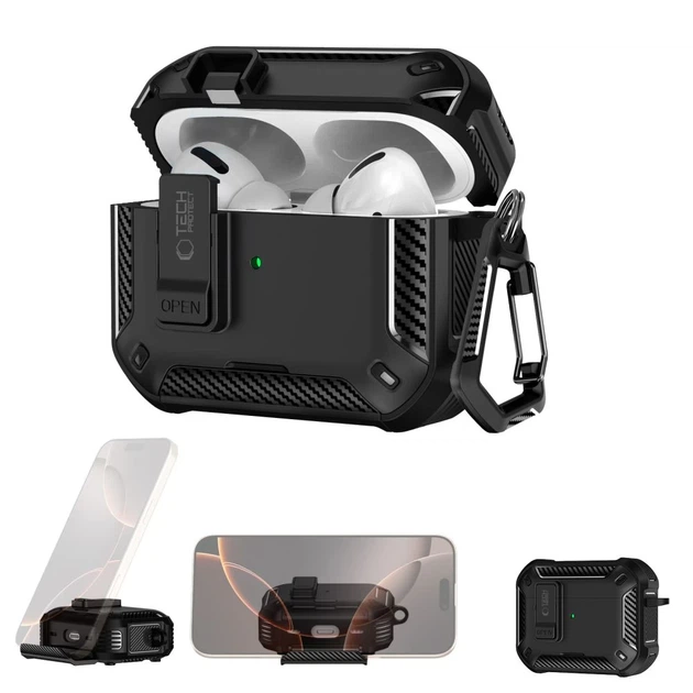 Чехол Tech-Protect Carbonox для AirPods Pro 3 Black with MagSafe (5906302333172) - изображение 2