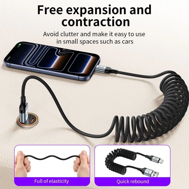 Кабель Hoco X121 USB C to USB C PD 3A 1.5 m Black (6942007663779) - изображение 4