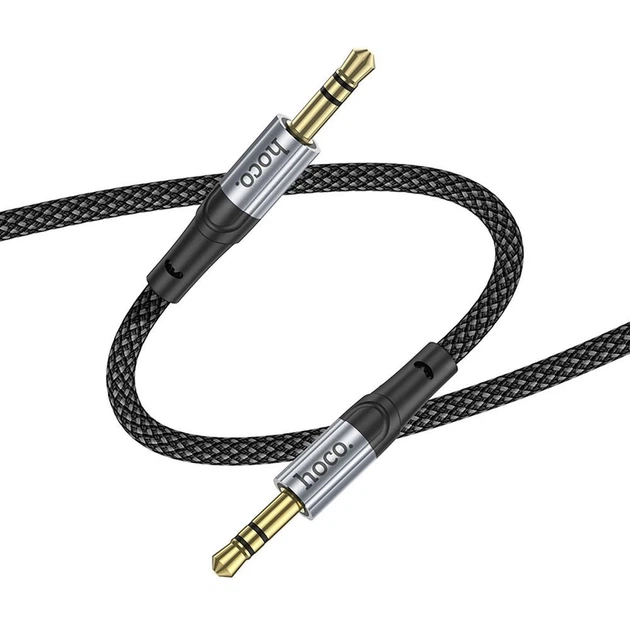 Кабель AUX Jack 3.5 мм до Jack 3.5 мм Hoco 1 м UPA26 Black (6942007608800) - Фото 3 Кабель AUX Jack 3.5 мм до Jack 3.5 мм Hoco 1 м UPA26 Black (6942007608800) - зображення 3