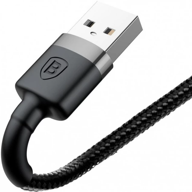 Кабель Baseus Cafule Cable USB for Lightning Gray/Black 2м (CALKLF-CG1) [73378] - изображение 3