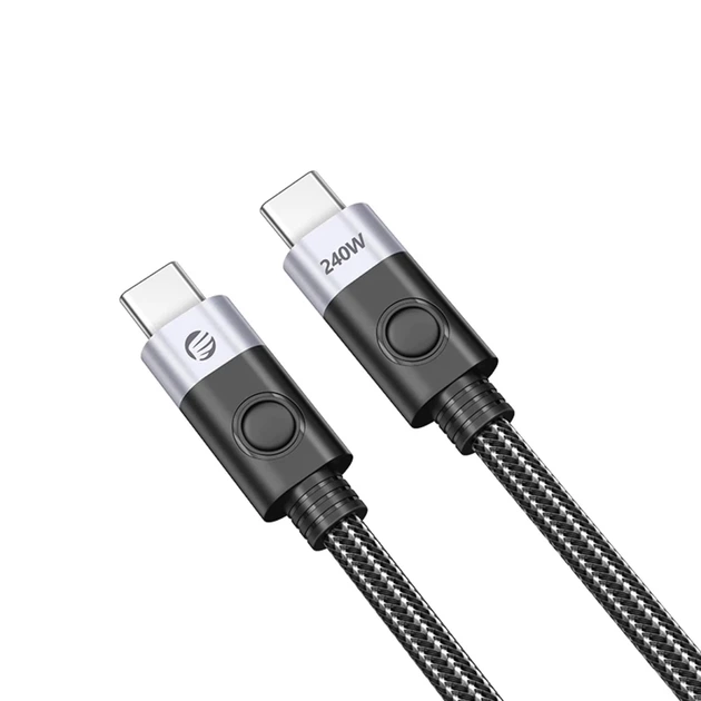 Kabel Orico CC240 USB‑C to USB‑C 240 W USB4 40Gb/s 8K 60Hz 0.5 m Black (6941788830141) - obraz 3
