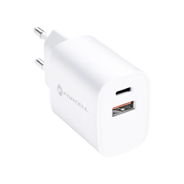 Зарядное устройство Forcell F-Energy USB C + USB A QC4.0 PD 3A 35W White (5903396327568) - Фото 2 Зарядное устройство Forcell F-Energy USB C + USB A QC4.0 PD 3A 35W White (5903396327568) - изображение 2