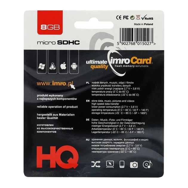 Карта пам'яті microSD Imro 8GB (5902768015027) - зображення 2