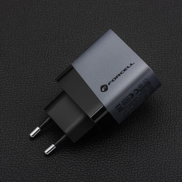 Сетевое зарядное устройство Forcell F-Energy GaN USB C + USB A QC4.0 PD 4A 45W Grey (5904596231440) - изображение 7