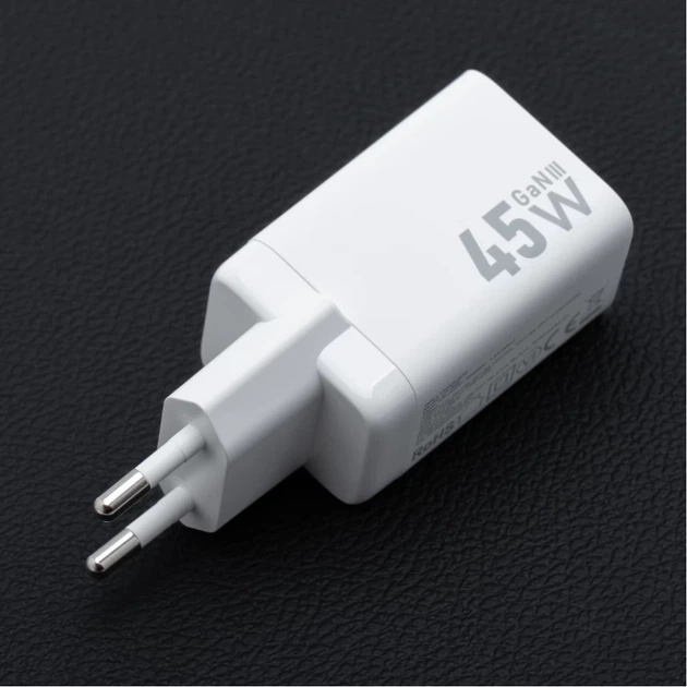 Зарядное устройство Forcell F-Energy Mini GaN III 2 x USB C PD QC4.0 45W White (5903396380129) - изображение 4